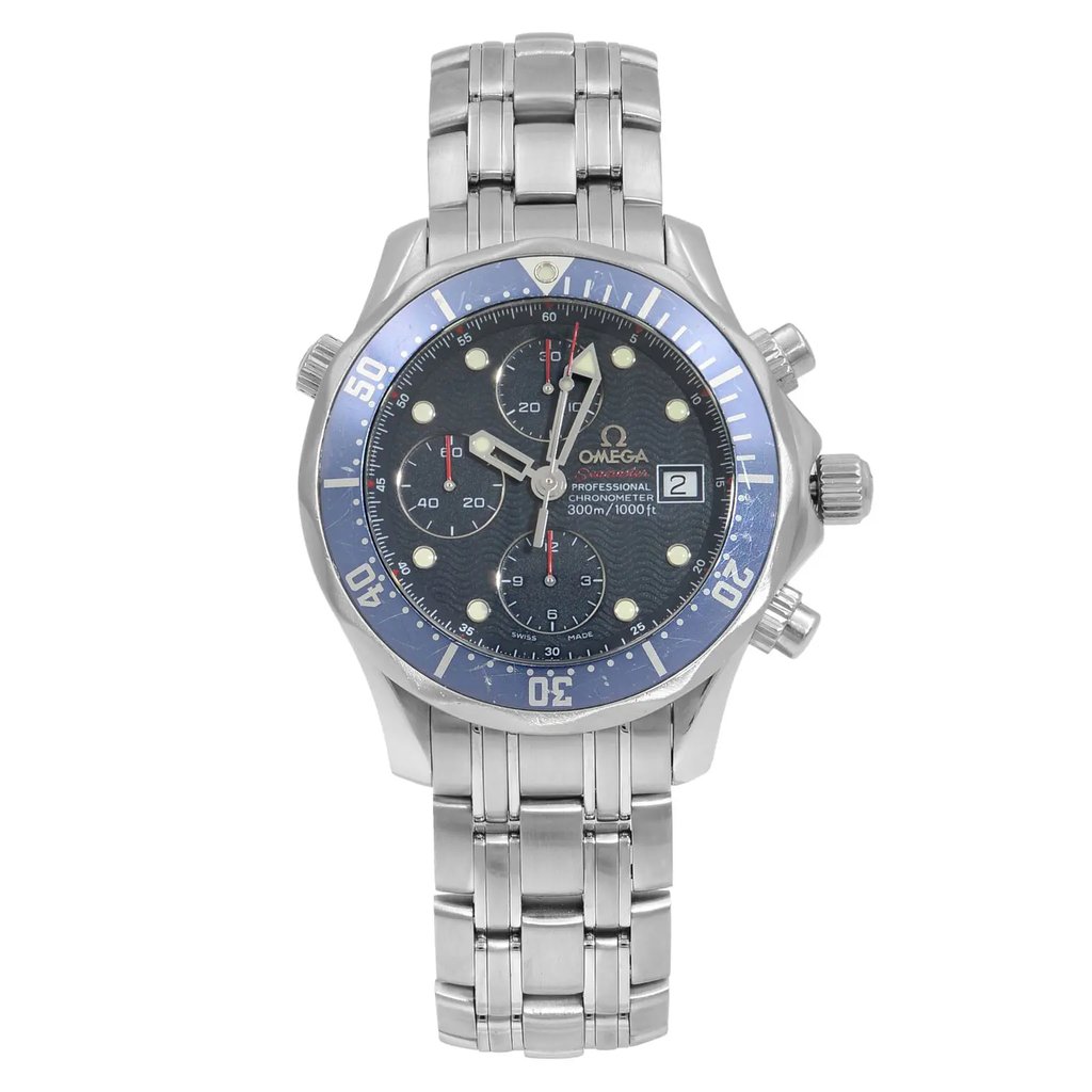 Front Full View Of OMEGA 2225.80.00 Stainless Steel Watch Pre Owned Condition {Product Condition}