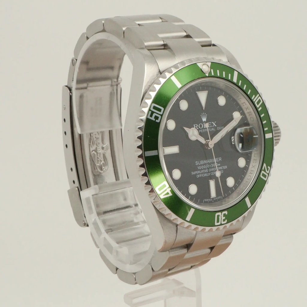 View Of Opposite Crown Facing Side Of Rolex 16610V Stainless Steel Watch Pre Owned Condition