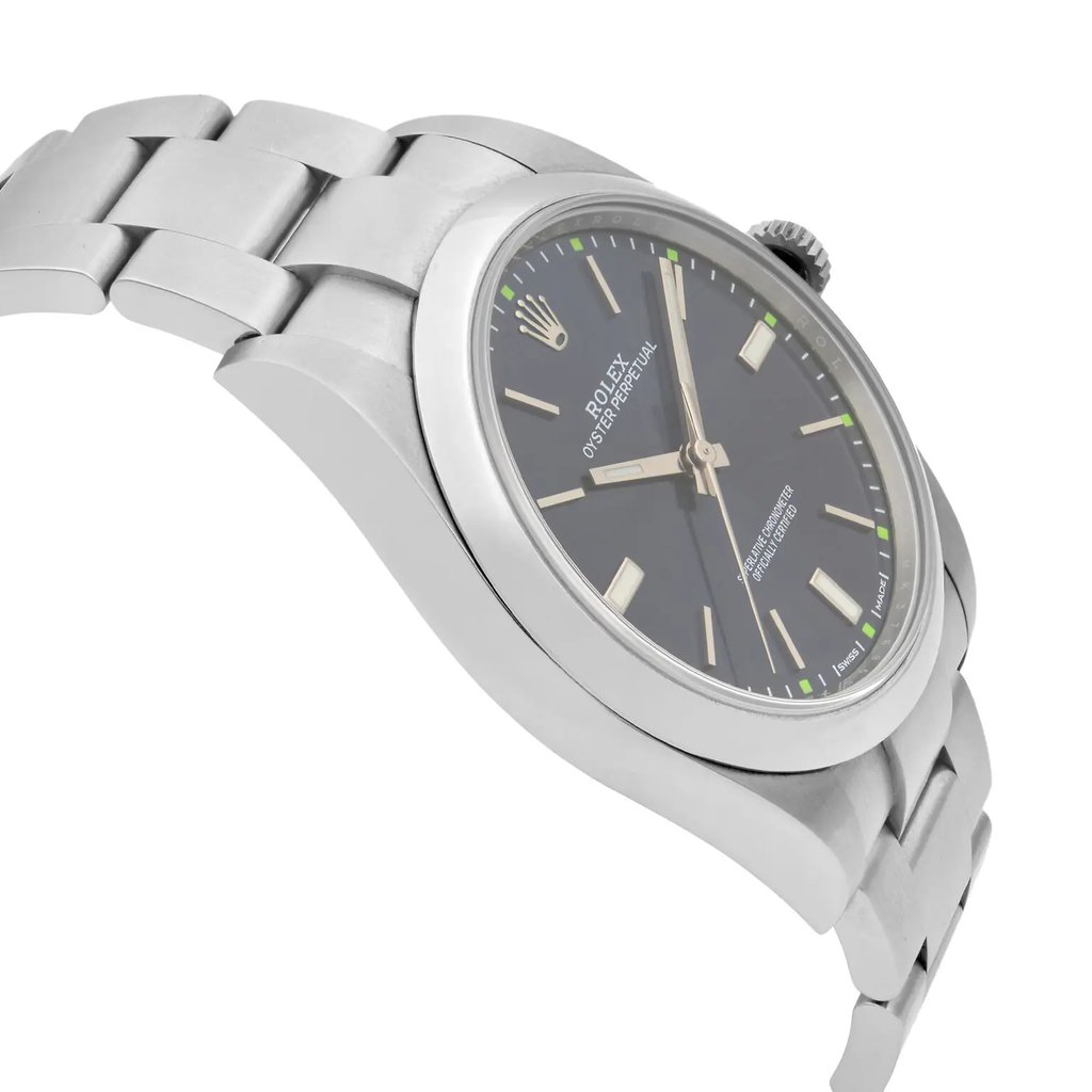 View Of Opposite Crown Facing Side Of Rolex 114300 Stainless Steel Watch Pre Owned Condition