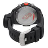 An image of a Wristwatch by Luminox. This Pre Owned item is designed for Men, featuring a Diver,Military style. It has a Quartz movement and an Analog display with a Black dial color. The indices include 12-Hour Dial,Multi Dial,Stick Indexes. The band is made of Rubber and the case is made of Carbonox. The watch has a Round shape with a case size of 45 mm and a case thickness of 14 mm.