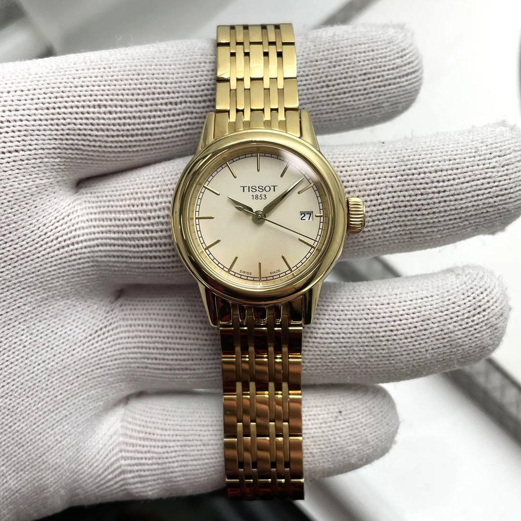 Front Full View Of Tissot T085.210.33.021.00 Stainless Steel Watch Pre Owned Condition {Product Condition}