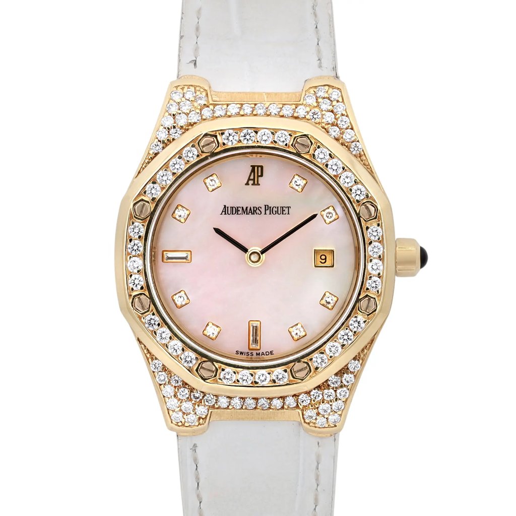 Up Close Front Facing Picture Of Audemars Piguet N/A Yellow Gold Watch Pre Owned Condition