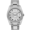 Up Close Front Facing Picture Of Rolex 116234 Stainless Steel Watch Pre Owned Condition