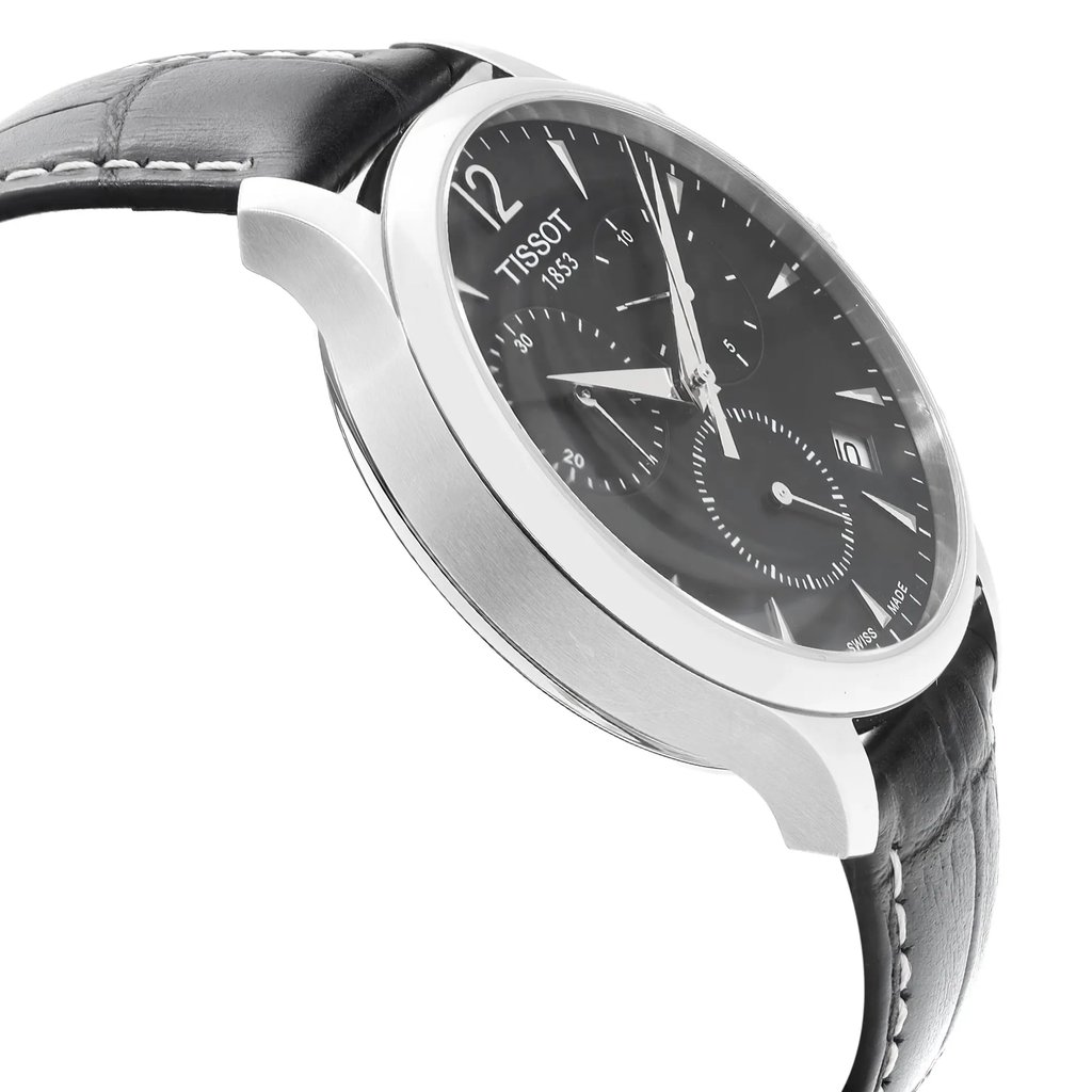 View Of Opposite Crown Facing Side Of Tissot T063.617.16.057.00 Stainless Steel Watch New With Defects Condition