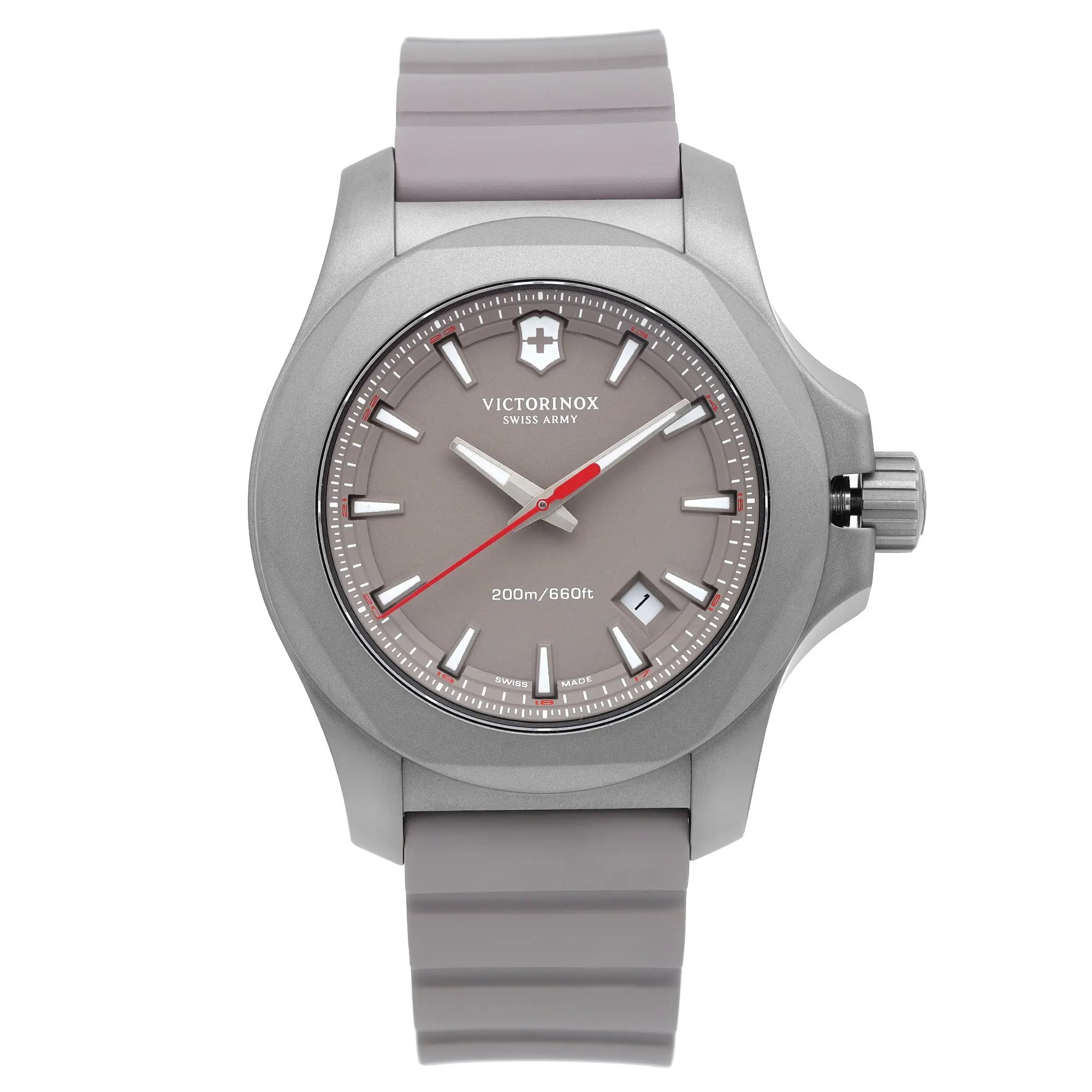 Front Full View Of Victorinox 241757 Titanium Watch Display Model Condition Excellent