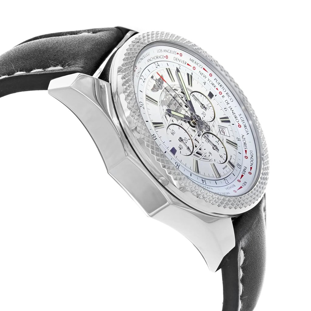 View Of Opposite Crown Facing Side Of Breitling AB0521U0/A755-441X Stainless Steel Watch Display Model Condition