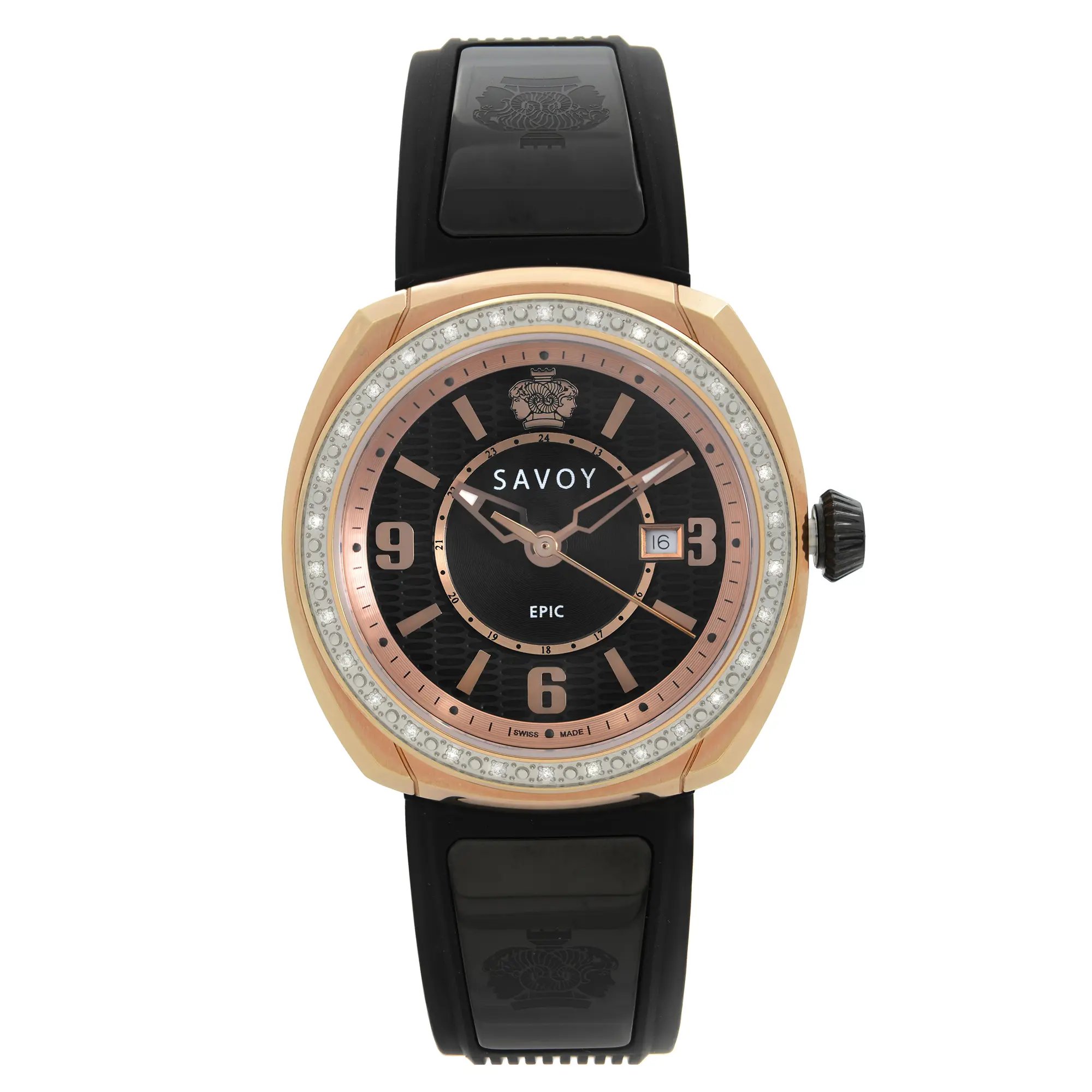 Front Full View Of Savoy G4004J.02A.RB04 Stainless Steel Watch New With Defects Condition {Product Condition}