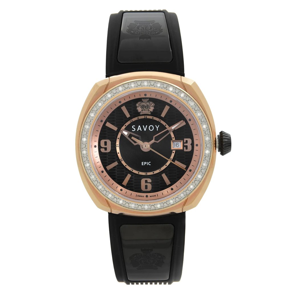 Front Full View Of Savoy G4004J.02A.RB04 Stainless Steel Watch New With Defects Condition {Product Condition}