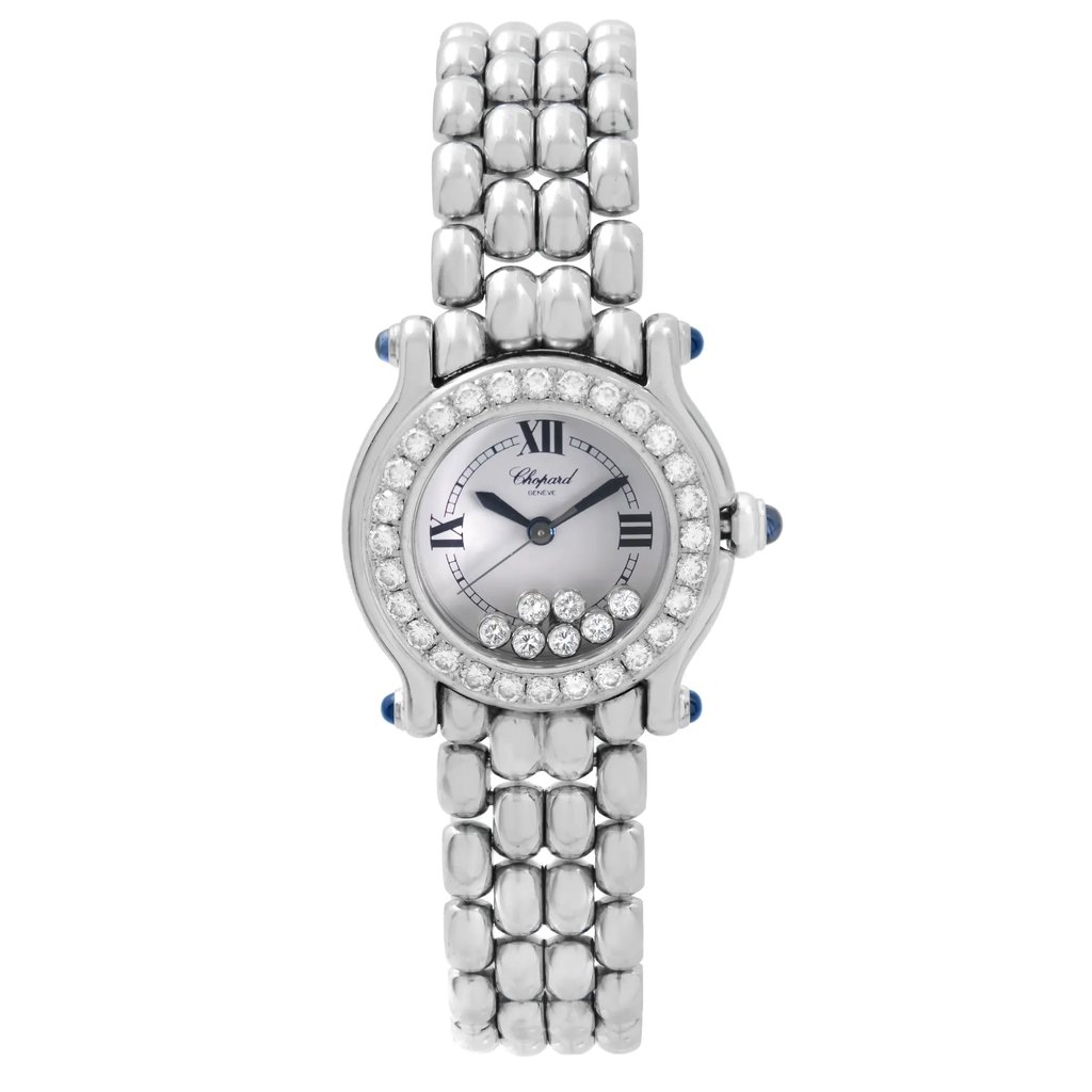 Front Full View Of Chopard 27/8275 23/11 Stainless Steel Watch Pre Owned Condition Good