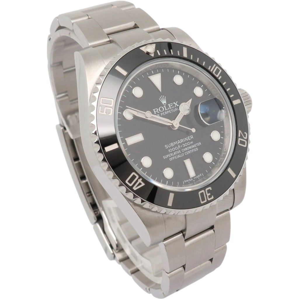 View Of Opposite Crown Facing Side Of Rolex 116610LN Stainless Steel Watch Pre Owned Condition