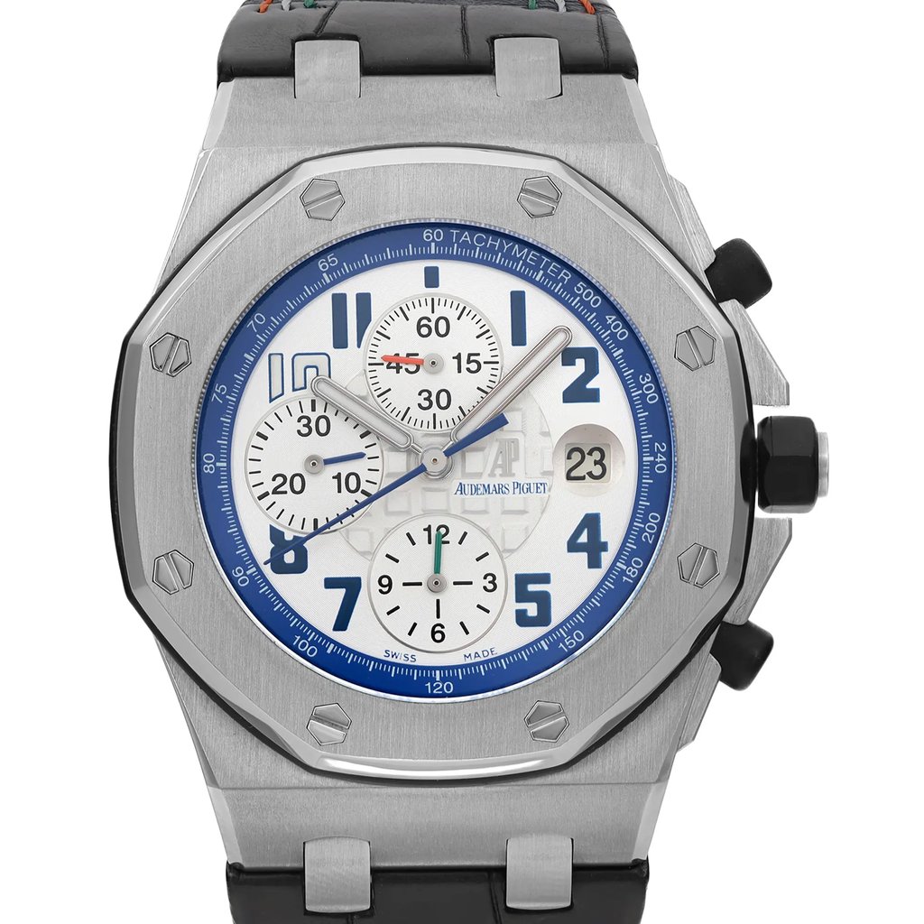 Up Close Front Facing Picture Of Audemars Piguet 26182ST.OO.D018CR.01 Stainless Steel Watch Pre Owned Condition