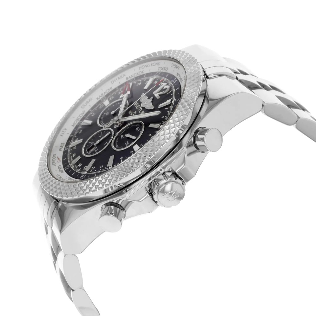 View Of Crown Facing Side Of Breitling A4736212/B919-998A Stainless Steel Watch Pre Owned Condition