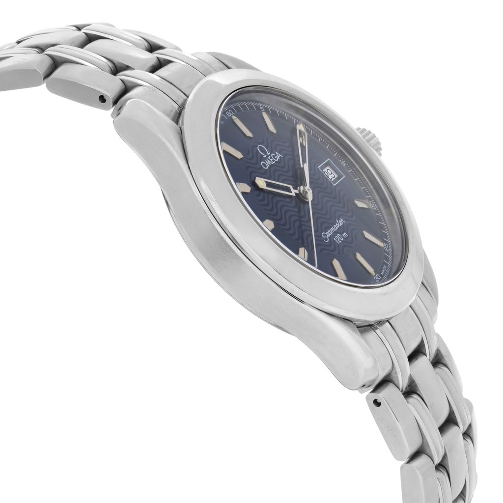 View Of Opposite Crown Facing Side Of Omega  2511.81.00 Stainless Steel Watch Pre Owned Condition