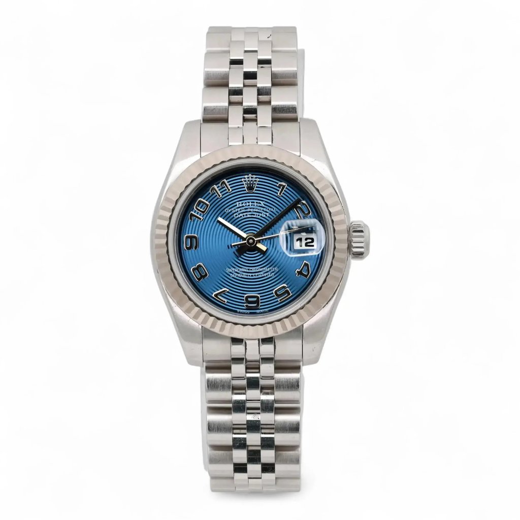 Front Full View Of Rolex  179174 Stainless Steel Watch Pre Owned Condition Good