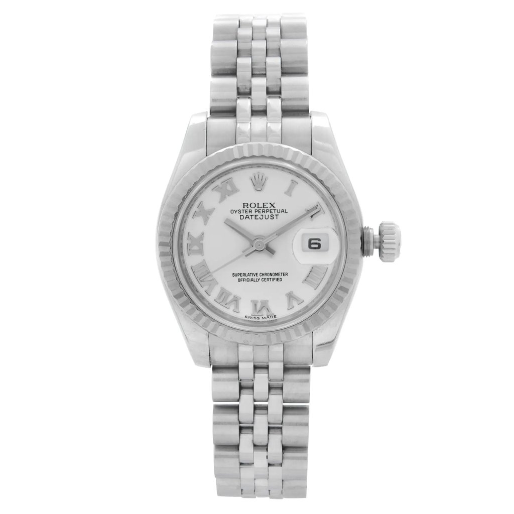 Front Full View Of Rolex 179174 Stainless Steel Watch Pre Owned Condition {Product Condition}