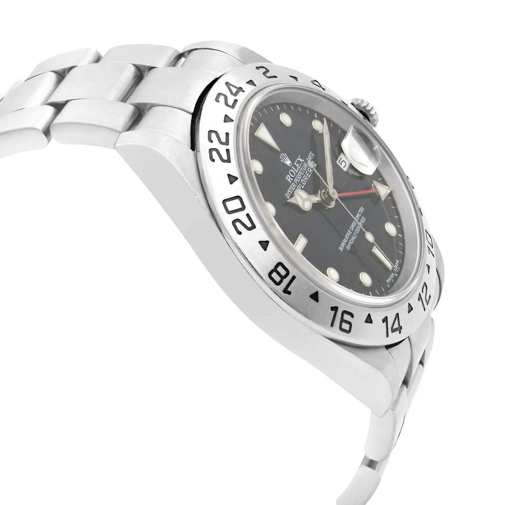 View Of Opposite Crown Facing Side Of Rolex 16570T Stainless Steel Watch Pre Owned Condition