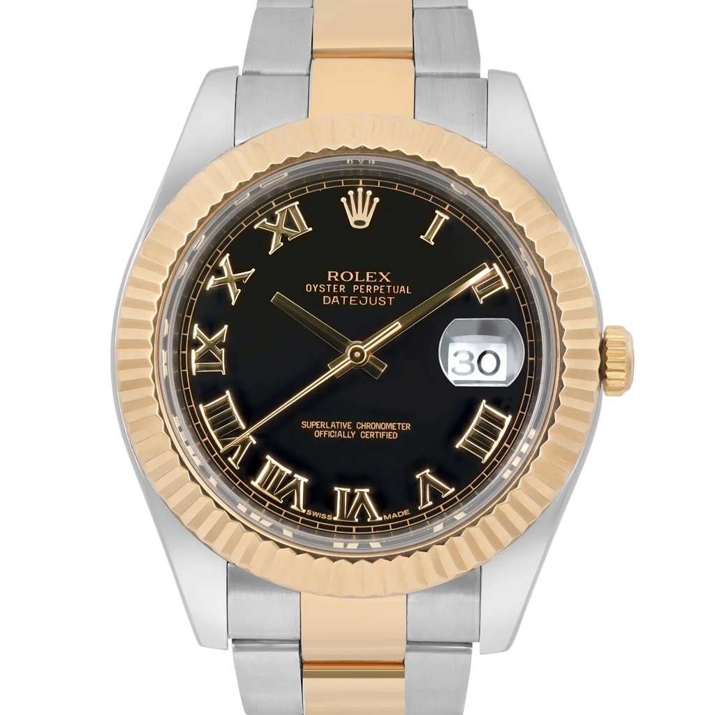 Up Close Front Facing Picture Of Rolex 116333 Stainless Steel Watch Pre Owned Condition