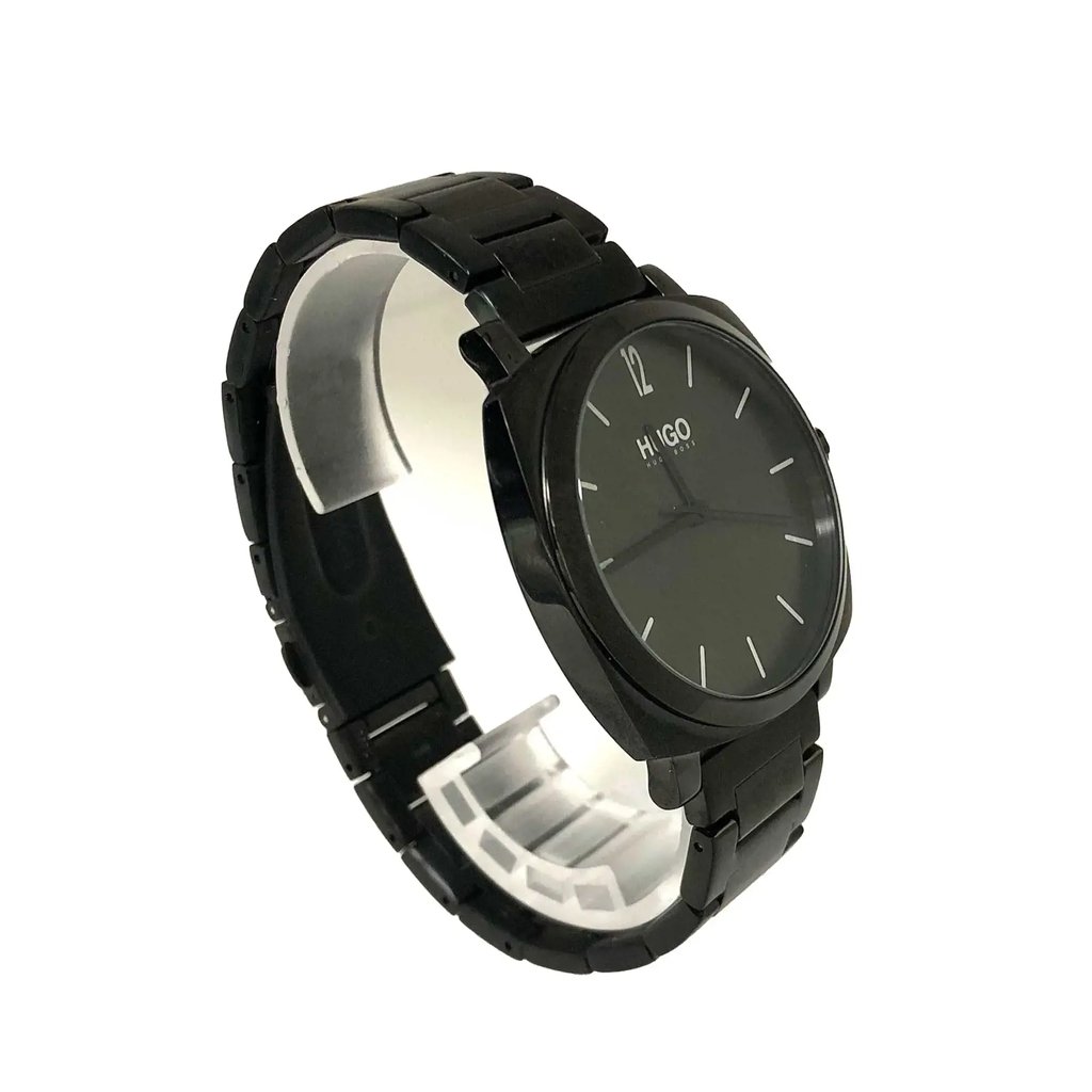 View Of Opposite Crown Facing Side Of HUGO BOSS 1530081 Stainless Steel Watch Display Model Condition