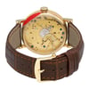 Back View Of Exhibition Back Case And Closed Leather Band Of Breguet 7027BA/11/9V6 Watch Pre Owned Condition