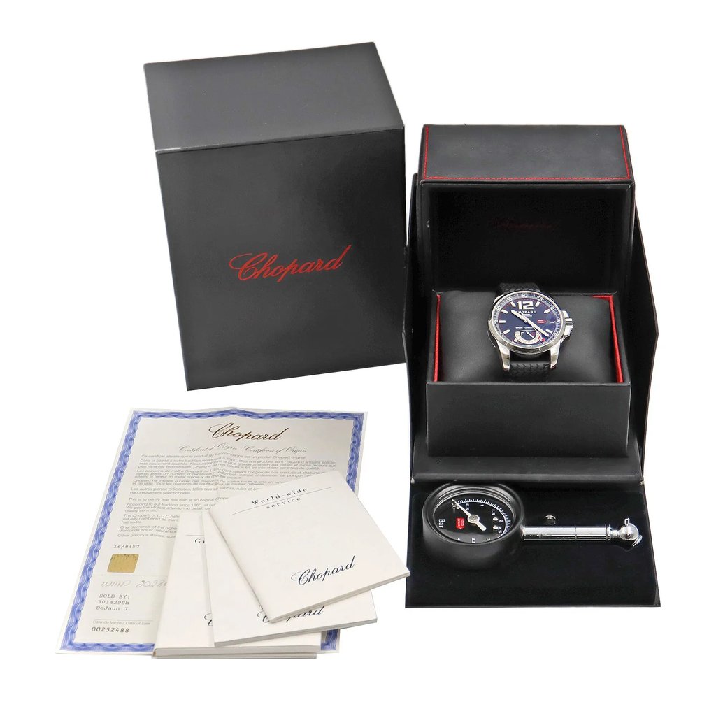  Full View Box, Documents and Chopard 168457-3001 With Watch In The Image 