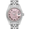 Up Close Front Facing Picture Of Rolex 179174 Stainless Steel Watch Pre Owned Condition