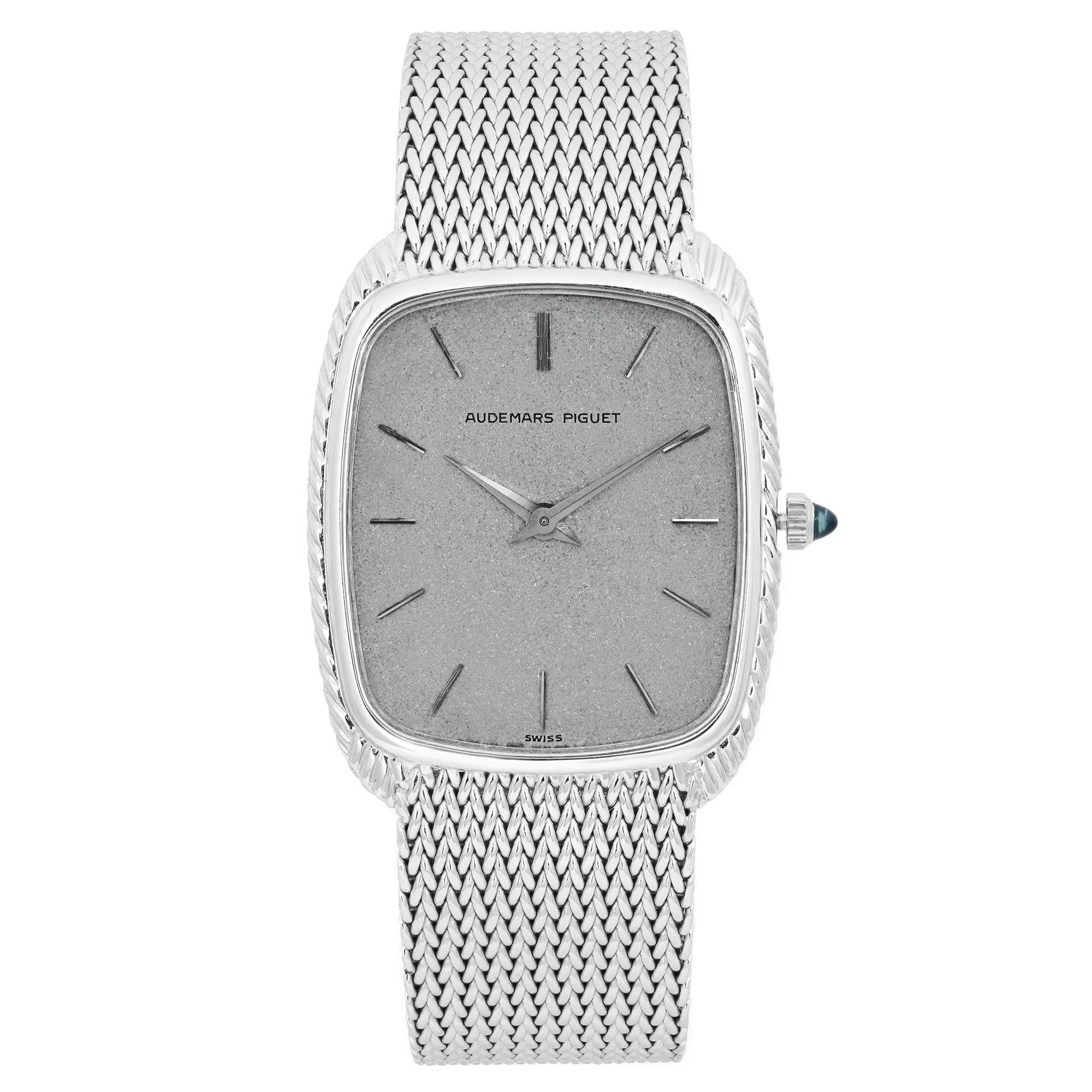 Front Full View Of Audemars Piguet 701 White Gold Watch Pre Owned Condition Good