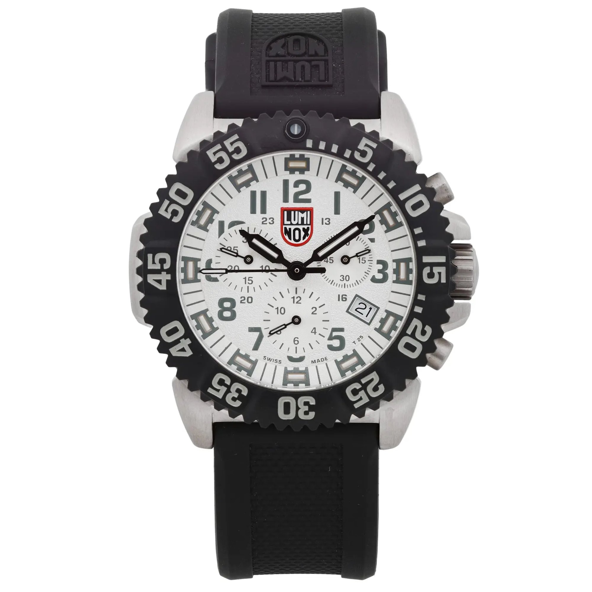 Front Full View Of Luminox XS.3187 Stainless Steel Watch Pre Owned Condition Excellent