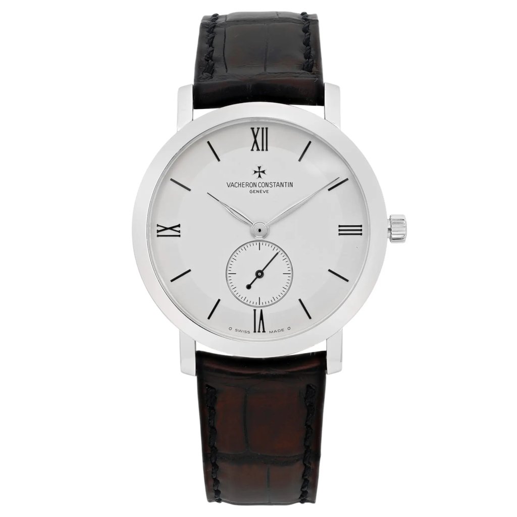 Front Full View Of Vacheron Constantin 81160/000G-9062 White Gold Watch Pre Owned Condition Excellent