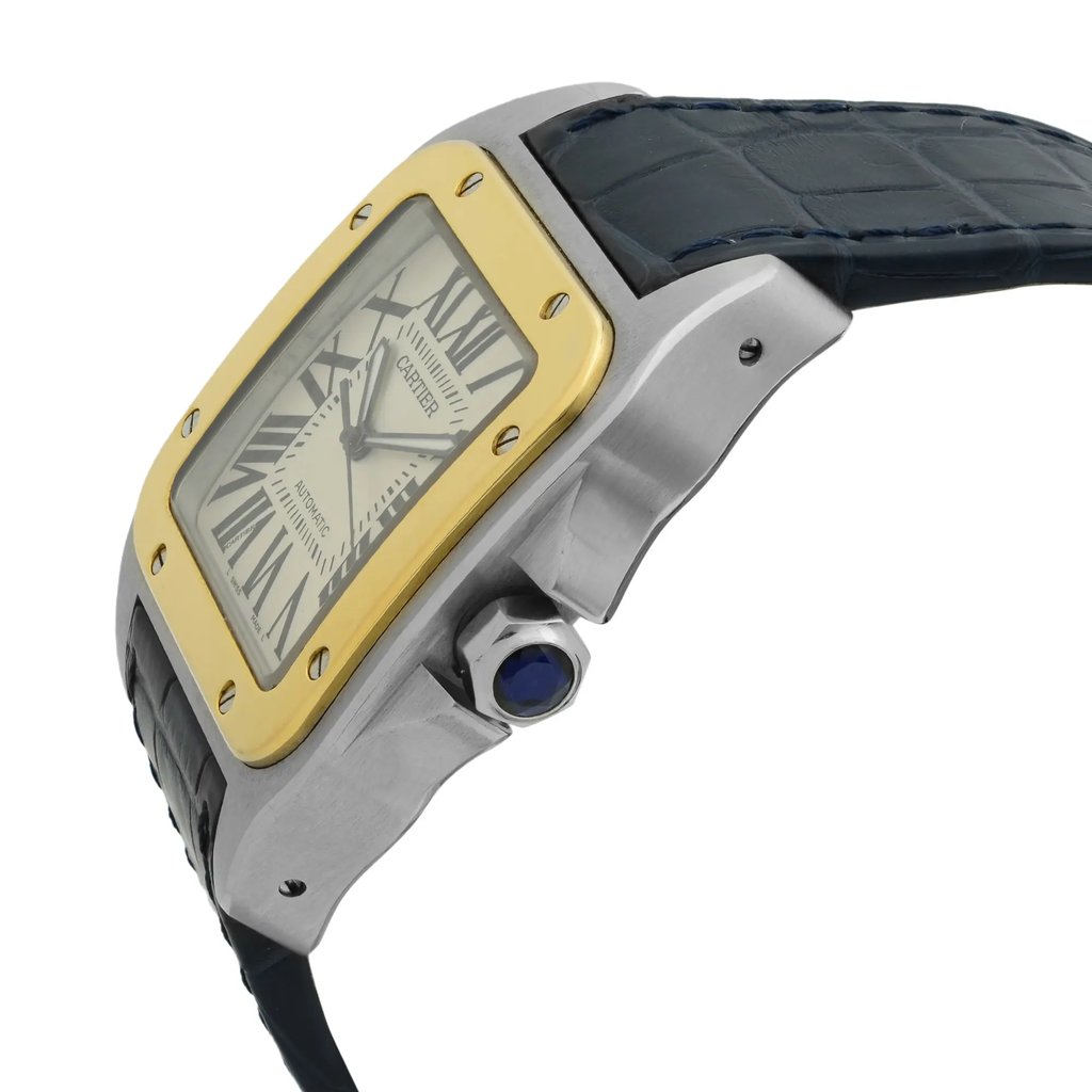 View Of Crown Facing Side Of Cartier W20072X7 Stainless Steel Watch Pre Owned Condition