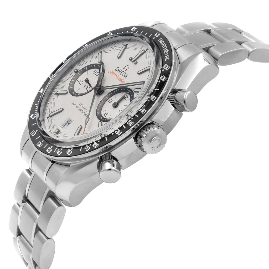 View Of Crown Facing Side Of OMEGA 329.30.44.51.04.001 Stainless Steel Watch Display Model Condition