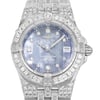 Up Close Front Facing Picture Of Breitling A71340 Stainless Steel Watch Pre Owned Condition