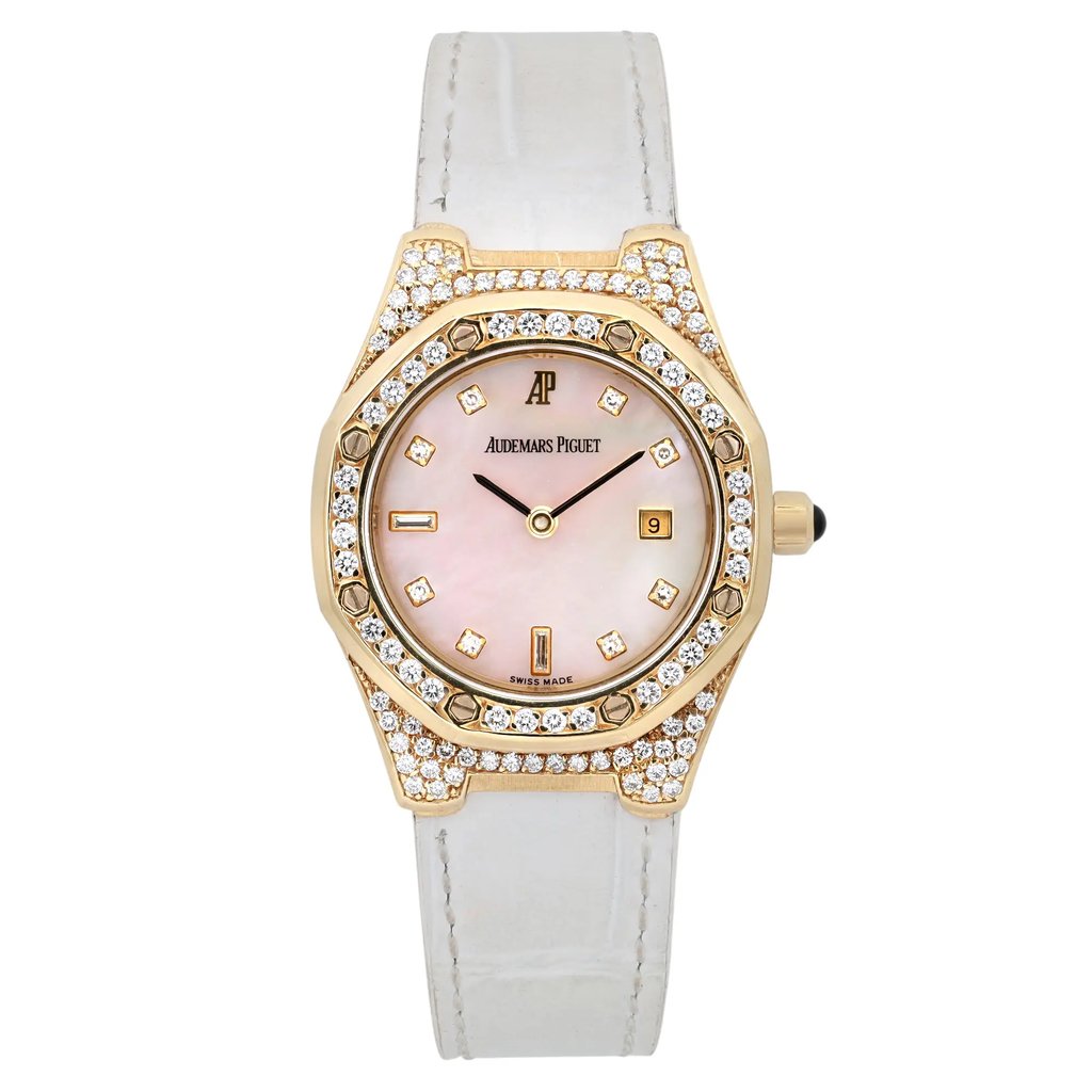 Front Full View Of Audemars Piguet N/A Yellow Gold Watch Pre Owned Condition Good