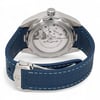 Back View Of Exhibition Back Case And Closed Rubber Band Of OMEGA 220.10.43.22.03.002 Watch Pre Owned Condition