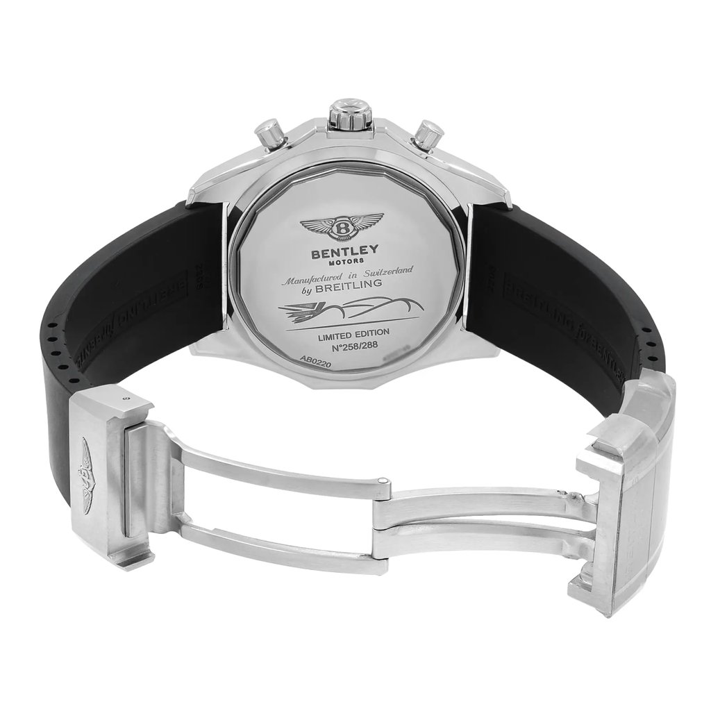Back View Of {Caseback} Back Case And Open Rubber Band Of Breitling AB022022/BC8L-220S Watch Display Model Condition