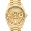 Up Close Front Facing Picture Of Rolex 228238 Yellow Gold Watch Pre Owned Condition