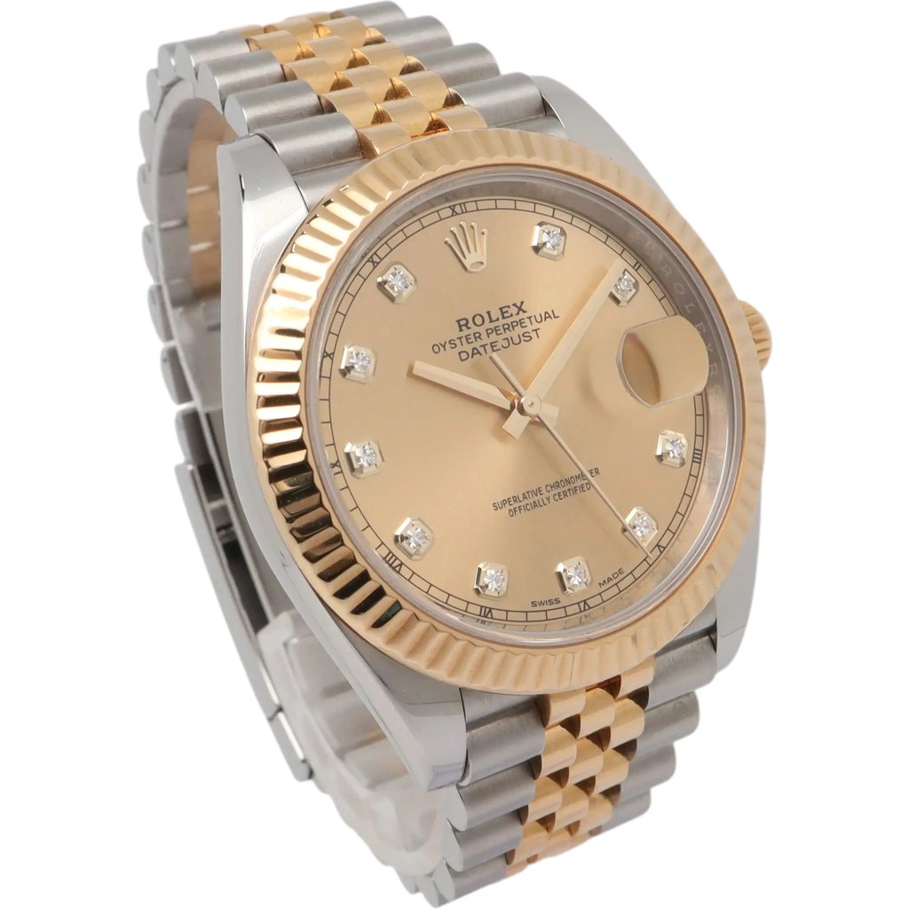 View Of Opposite Crown Facing Side Of Rolex 126333 Stainless Steel Watch Pre Owned Condition