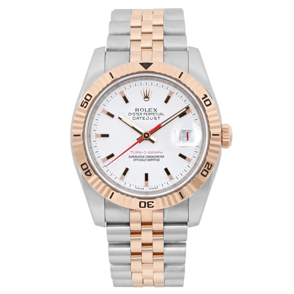 Front Full View Of Rolex 116261 Stainless Steel Watch Pre Owned Condition Excellent