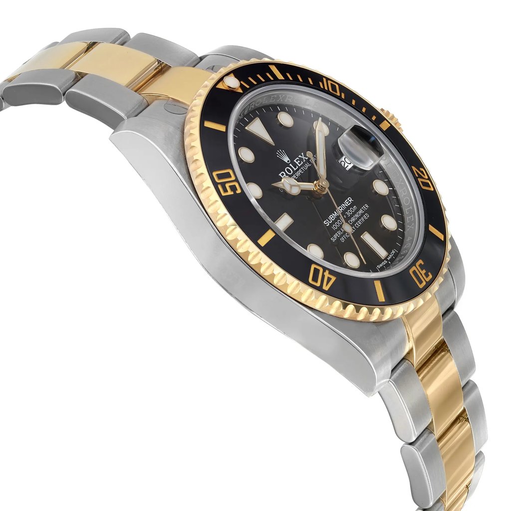 View Of Opposite Crown Facing Side Of Rolex 116613LN Stainless Steel Watch Unworn Condition