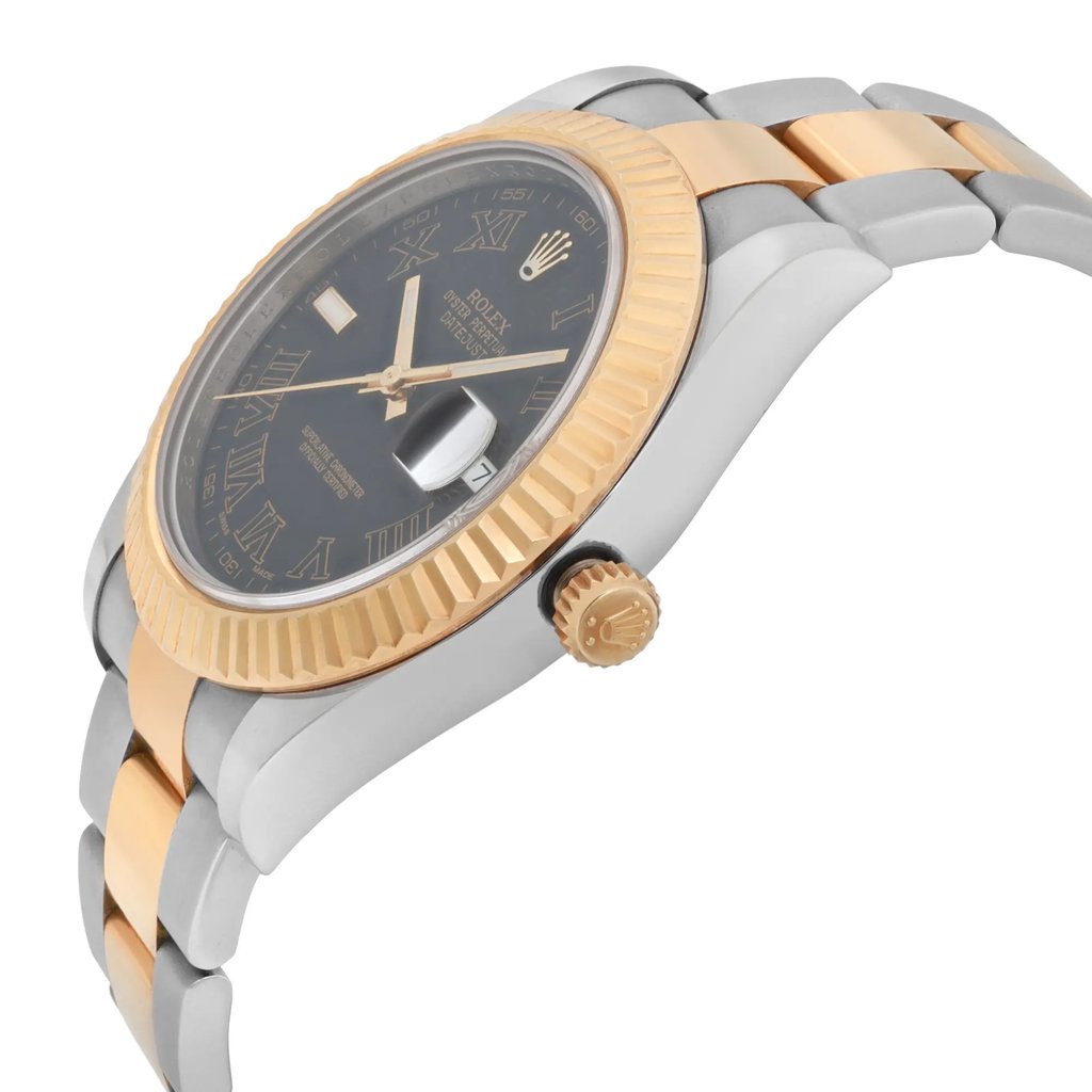 View Of Crown Facing Side Of Rolex 116333 Stainless Steel Watch Pre Owned Condition