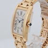 View Of Crown Facing Side Of Cartier 1740 Yellow Gold Watch Pre Owned Condition
