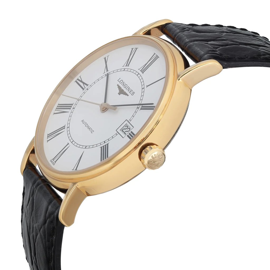 View Of Crown Facing Side Of Longines L4.921.2.11.2 Stainless Steel Watch Pre Owned Condition