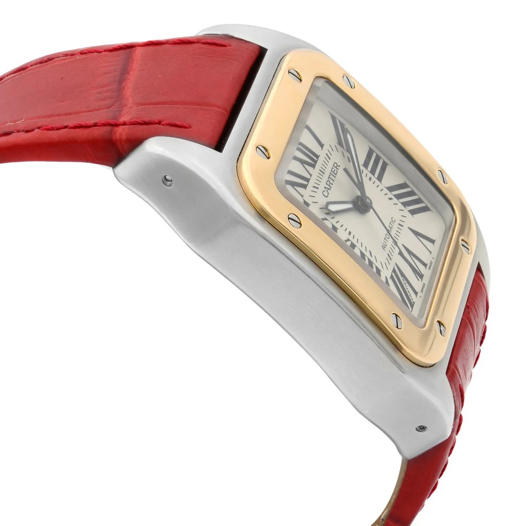 View Of Opposite Crown Facing Side Of Cartier W20107X7 Stainless Steel Watch Pre Owned Condition