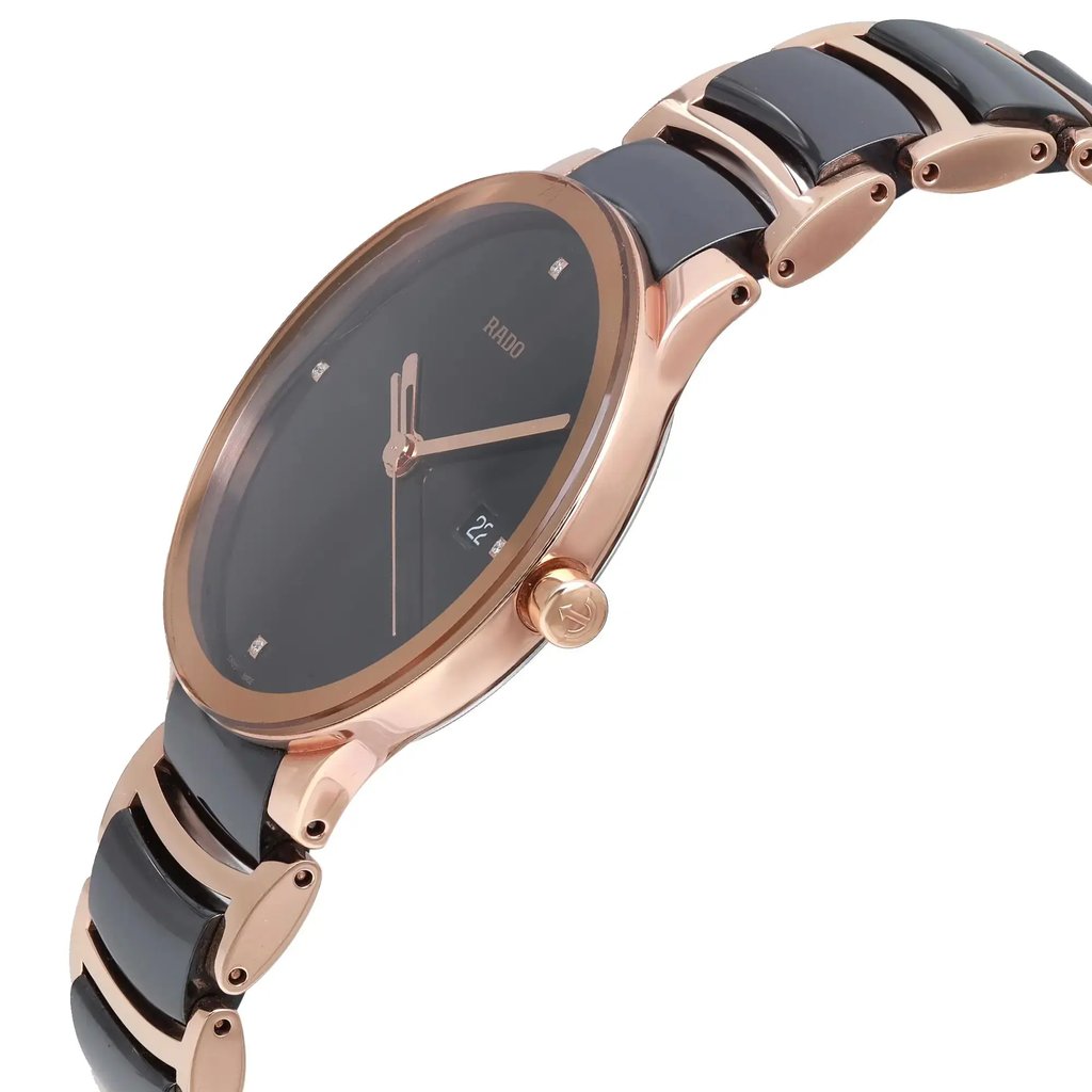 View Of Crown Facing Side Of Rado R30554712 Stainless Steel Watch Pre Owned Condition