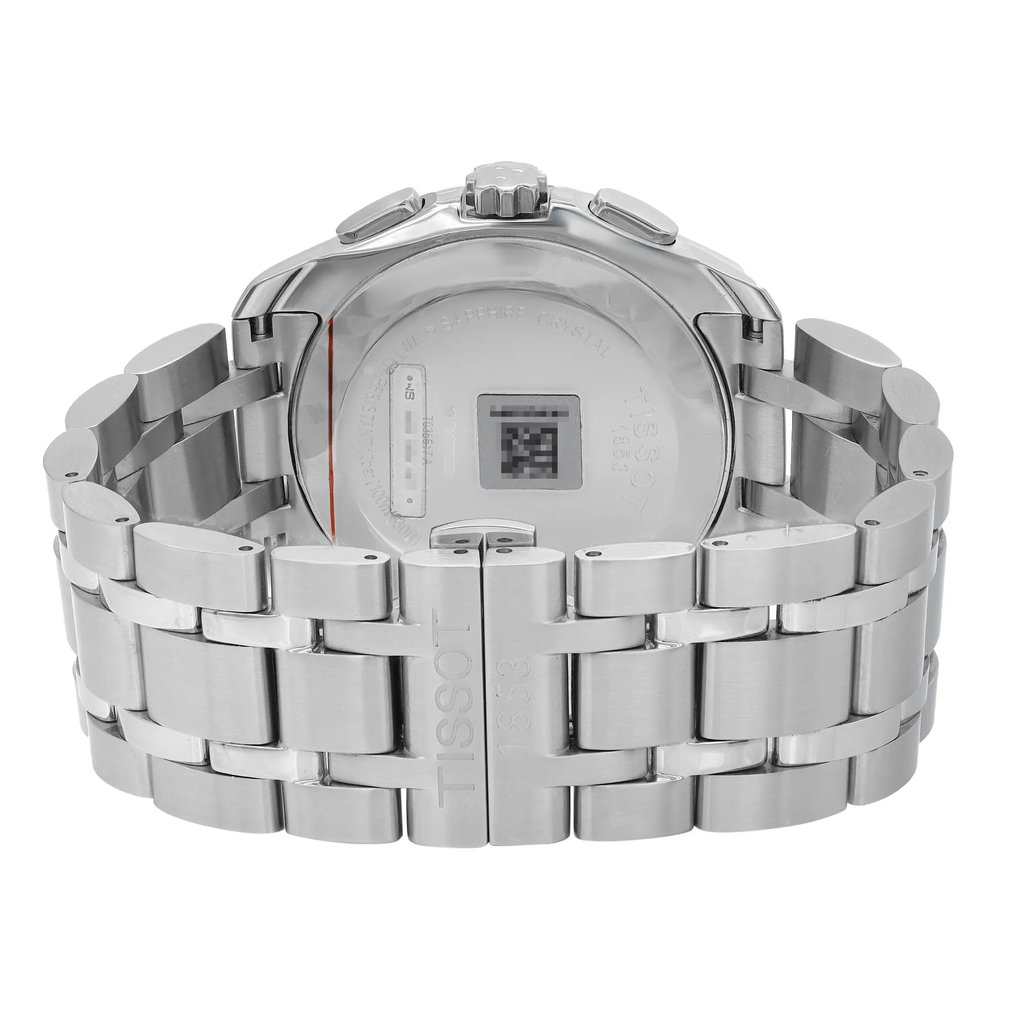 Back View Of Solid Back Case And Closed Stainless Steel Band Of Tissot T035.617.11.051.00 Watch Display Model Condition