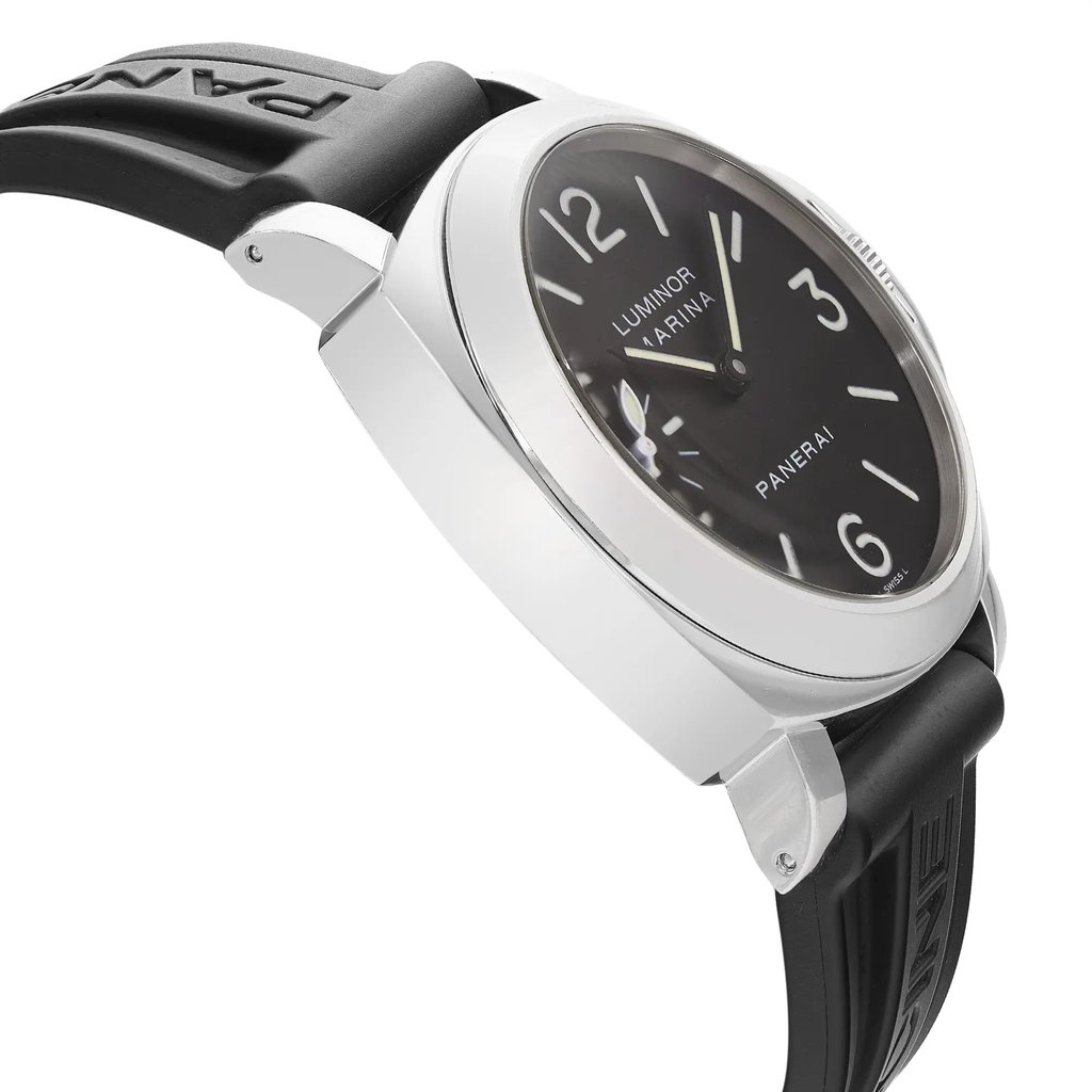 View Of Opposite Crown Facing Side Of Panerai PAM00111 Stainless Steel Watch Pre Owned Condition