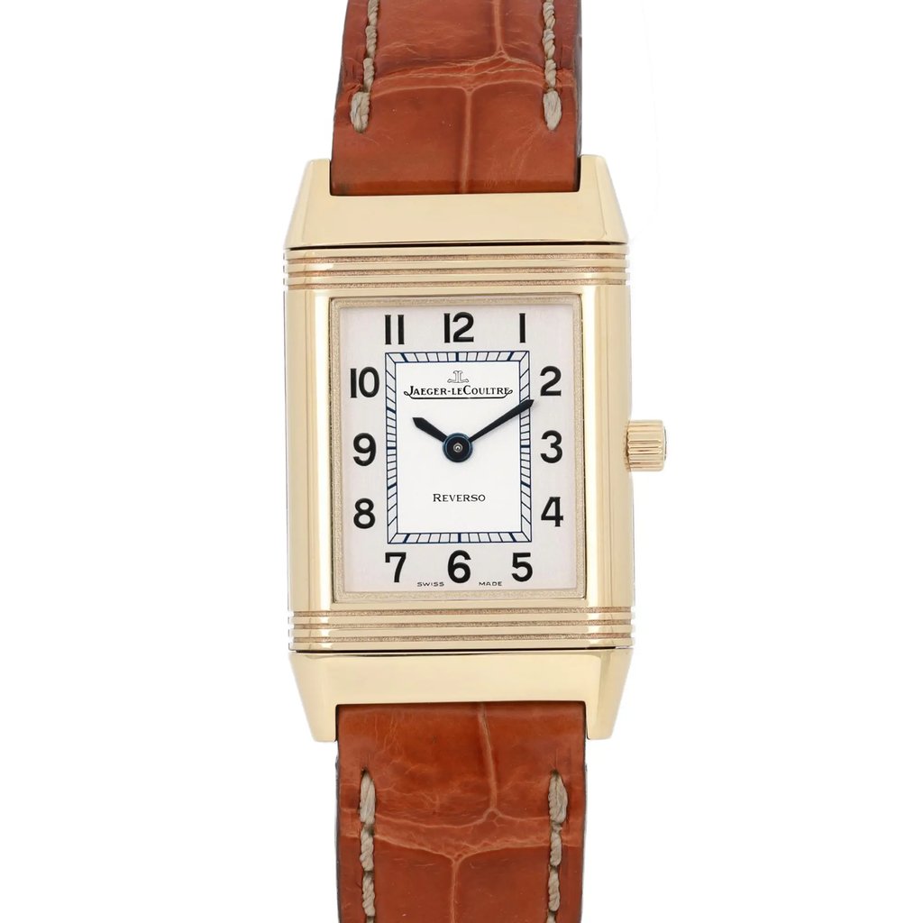 Front Full View Of Jaeger-LeCoultre 260.1.86 Yellow Gold Watch Pre Owned Condition Good