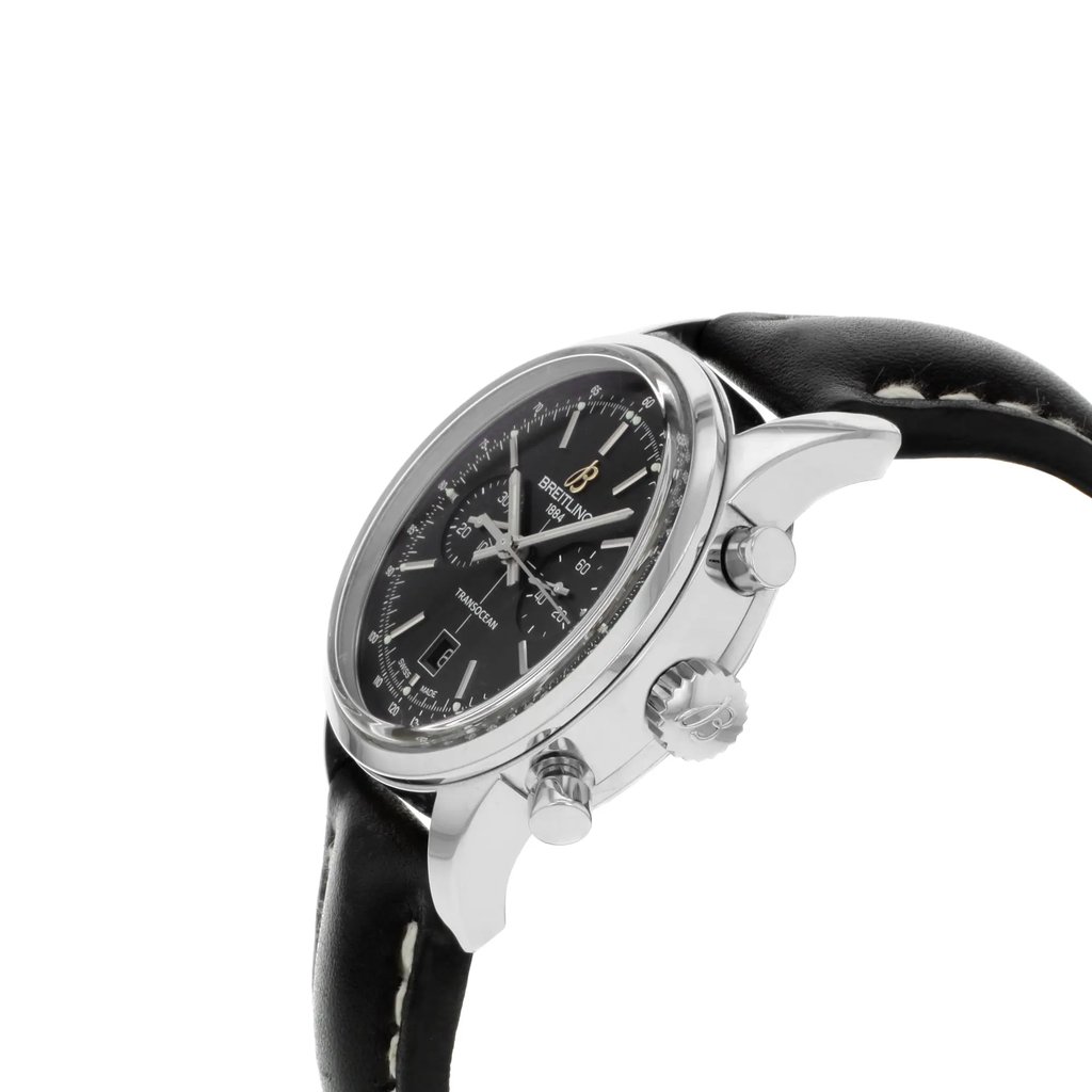 View Of Crown Facing Side Of Breitling A4131012/BC06-428X Stainless Steel Watch Pre Owned Condition