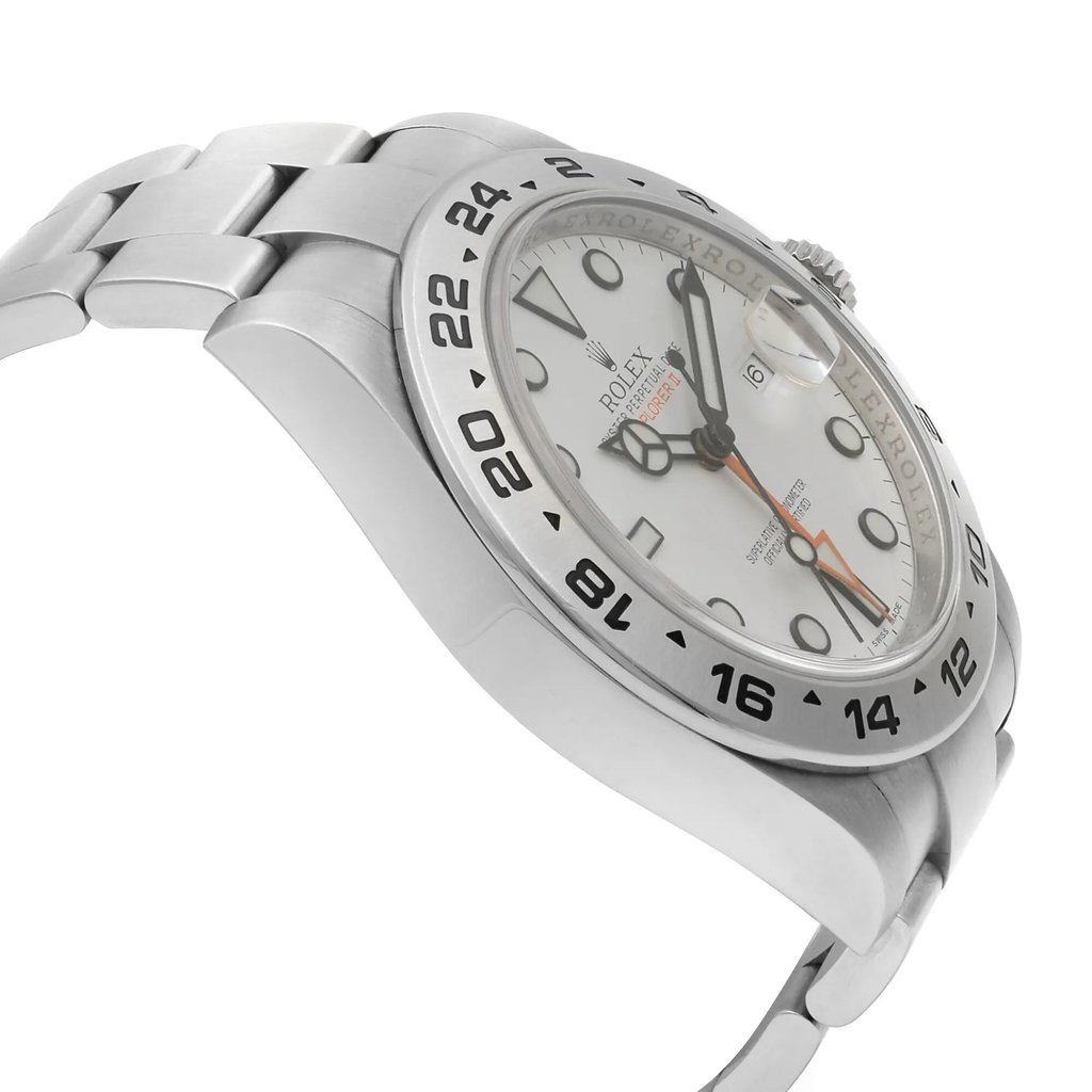 View Of Opposite Crown Facing Side Of Rolex 216570WSO Stainless Steel Watch Pre Owned Condition