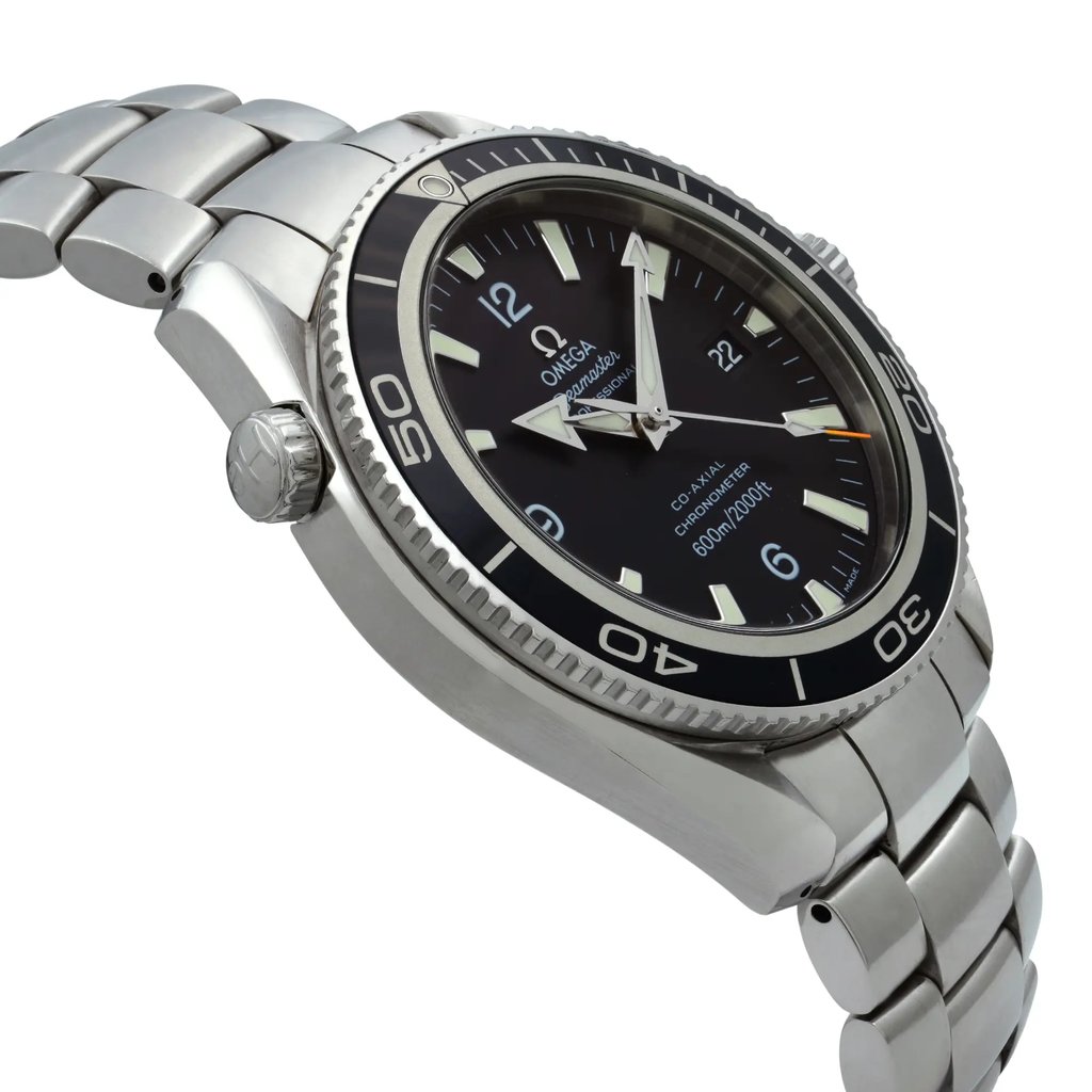 View Of Opposite Crown Facing Side Of OMEGA 2201.50.00 Stainless Steel Watch Pre Owned Condition