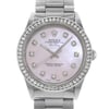 Up Close Front Facing Picture Of Rolex 14000 Stainless Steel Watch Pre Owned Condition